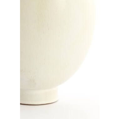 Vaas deco Ø24,5x33,5 cm LOREA keramiek mat crème