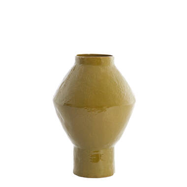 Vase deco Ø29x41 cm VASORA ceramics shiny olive green