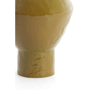 Vase deco Ø29x41 cm VASORA ceramics shiny olive green