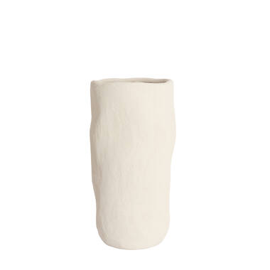 Vaas deco Ø25x49 cm SERAFINA keramiek crème