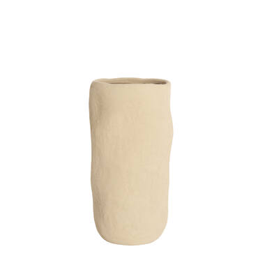 Vaas deco Ø25x49 cm SERAFINA keramiek licht bruin