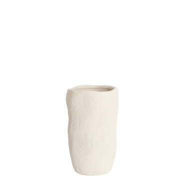 Vaas deco Ø21x35,5 cm SERAFINA keramiek crème