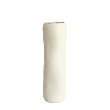 Vaas deco Ø16,5x56 cm SERAFINA keramiek crème