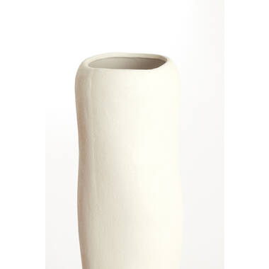 Vaas deco Ø16,5x56 cm SERAFINA keramiek crème