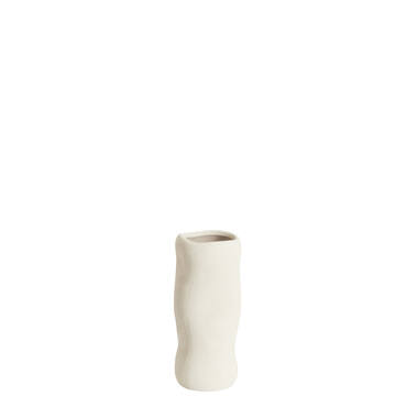 Vaas deco Ø12x28 cm SERAFINA keramiek crème