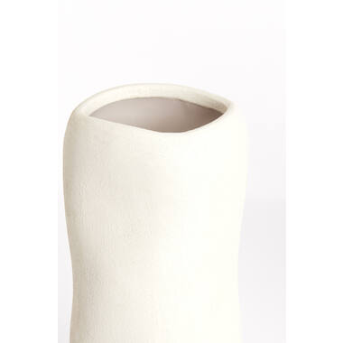 Vaas deco Ø12x28 cm SERAFINA keramiek crème