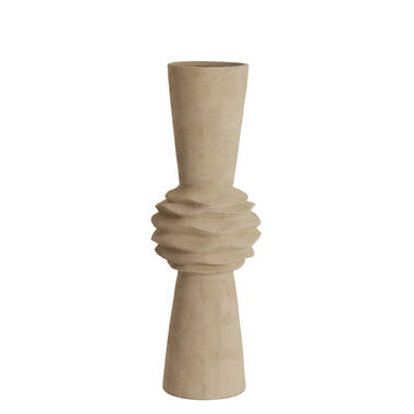Vase deco Ø24,5x73 cm OLIVORA ceramics light brown