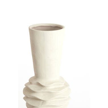 Vaas deco Ø21x60 cm OLIVORA keramiek crème