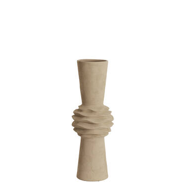 Vase deco Ø21x60 cm OLIVORA ceramics light brown