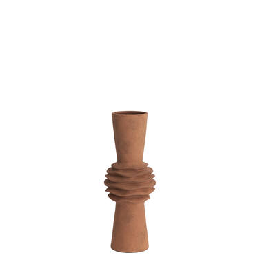 Vaas deco Ø18x47,5 cm OLIVORA keramiek terra
