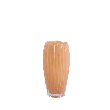 Vaas Ø12x25 cm BESALU glas karamel