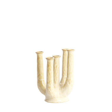 Vaas deco 20x14x25 cm LEONJO keramiek parelmoer