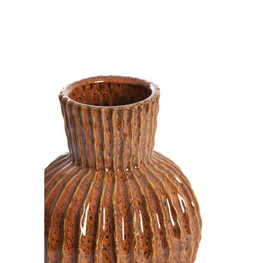 Vaas deco Ø25x30 cm ZIRJA keramiek oranje