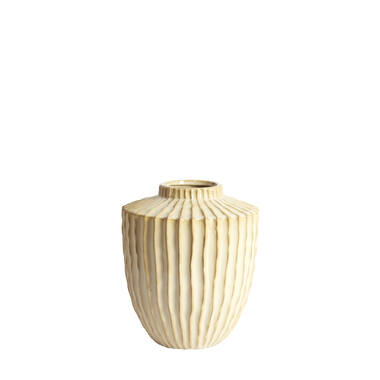 Vaas deco Ø25x28 cm TALEA keramiek parelmoer