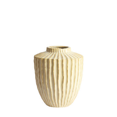 Vaas deco Ø30x32 cm TALEA keramiek parelmoer