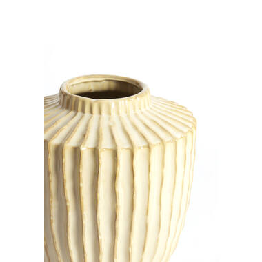 Vaas deco Ø30x32 cm TALEA keramiek parelmoer