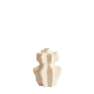 Vaas deco 17,5x16x23,5 cm NARA keramiek crème