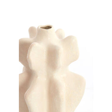 Vaas deco 17,5x16x23,5 cm NARA keramiek crème