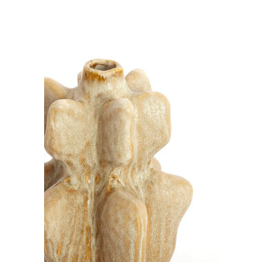 Vaas deco 17,5x16x23,5 cm NARA keramiek olijf groen