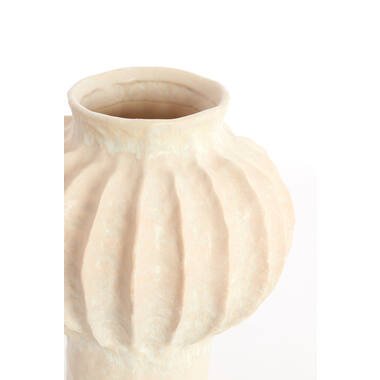 Vaas deco Ø20x24 cm HAKONE keramiek crème
