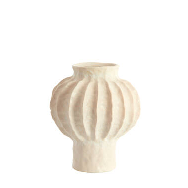 Vaas deco Ø24x28,5 cm HAKONE keramiek crème