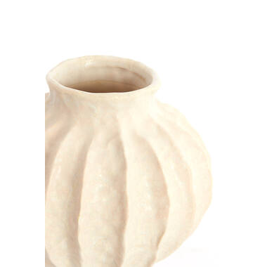 Vaas deco Ø24x28,5 cm HAKONE keramiek crème