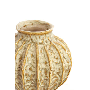 Vaas deco Ø24x28,5 cm HAKONE keramiek olijf groen