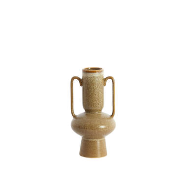 Vaas deco Ø11x21 cm OTARU keramiek olijf groen