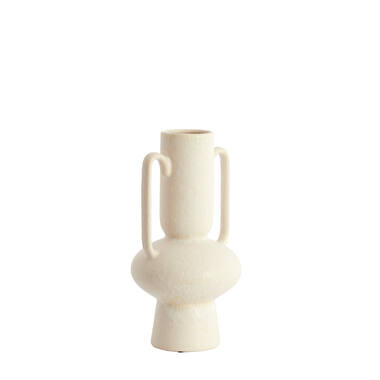 Vasija adorno Ø17x32,5 cm OTARU cerámica crema