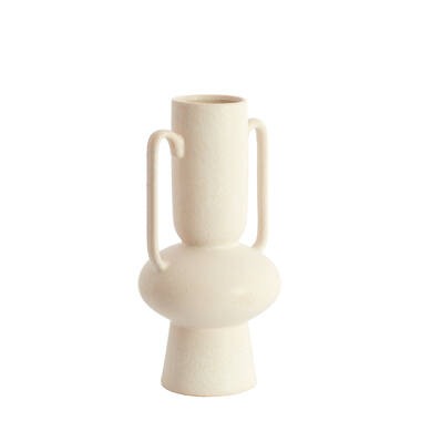 Vaas deco Ø20x40 cm OTARU keramiek crème