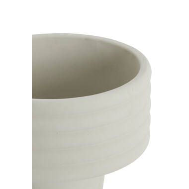 Vaas deco Ø30x27 cm SYLVA keramiek crème