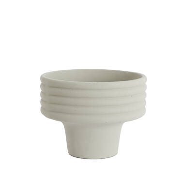 Vaas deco Ø40x30 cm SYLVA keramiek crème