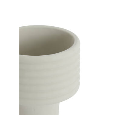 Vaas deco Ø24x35 cm SYLVA keramiek crème