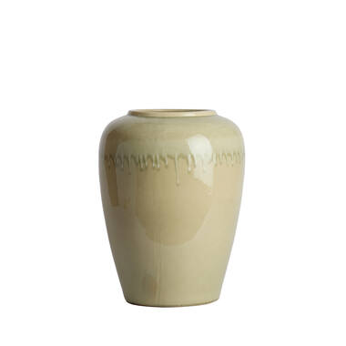 Vase deco Ø40x52 cm VALERIA ceramics light green+cream