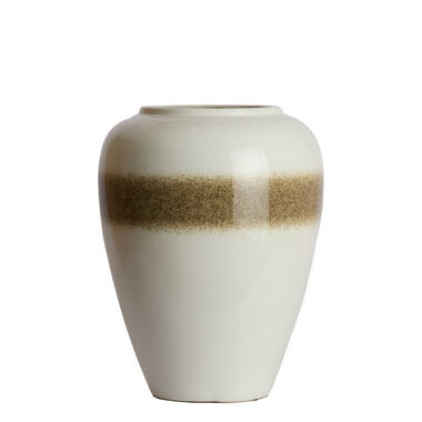 Vase deco Ø50x64 cm VALERIA ceramics cream+brown