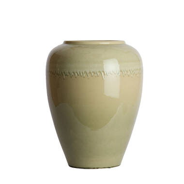 Vase deco Ø50x64 cm VALERIA ceramics light green+cream