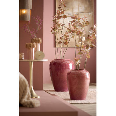 Vase deco Ø50x64 cm VALERIA ceramics dark pink