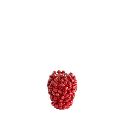 Vaas deco Ø15x17,5 cm BERRIES keramiek rood