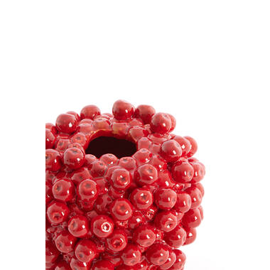 Vaas deco Ø15x17,5 cm BERRIES keramiek rood