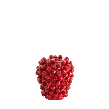 Vaas deco Ø20x22,5 cm BERRIES keramiek rood
