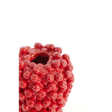 Vaas deco Ø20x22,5 cm BERRIES keramiek rood