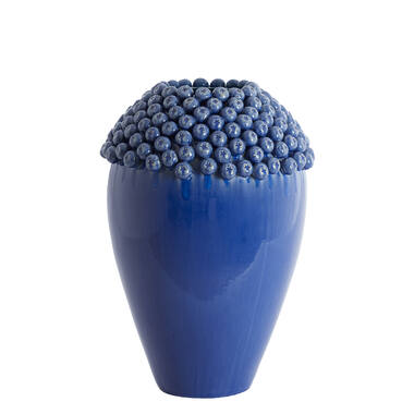 Vaas deco Ø39,5x57 cm LOVRO keramiek donker blauw