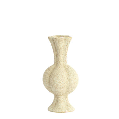 Vaas Ø8x17 cm SAVI keramiek mat zand