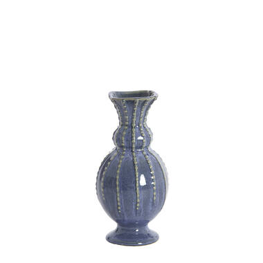 Vaas Ø8,5x17 cm SORREL keramiek blauw-paars