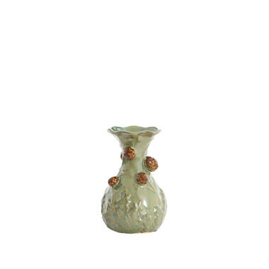 Vase Ø12x20 cm BLISSA ceramics dark green+brown