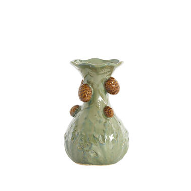 Vase Ø18x27,5 cm BLISSA ceramics dark green+brown