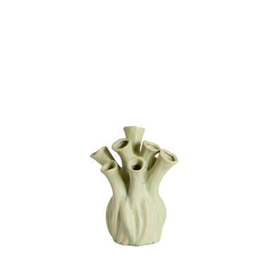 Vase deco Ø17,5x20 cm LYSET ceramics light green
