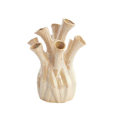 Vaas Ø28,5x34,5 cm LYSET keramiek zand