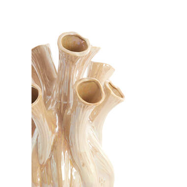 Vaas Ø28,5x34,5 cm LYSET keramiek zand