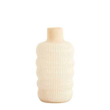 Vase Ø15,5x30 cm LUNETTE glass cream